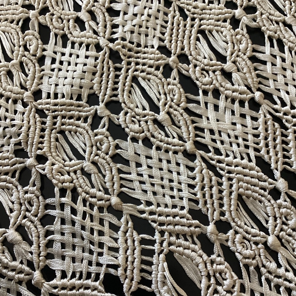 Ribbon Lace Crocheted Shawl - Picture 2 of 9